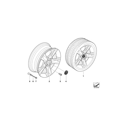 Genuine BMW 36116779793 E88 E87 Light Alloy Rim 71/2JX17 ET:47 (Inc. 116i 2.0, 130i & 116i) | ML Performance US Car Parts
