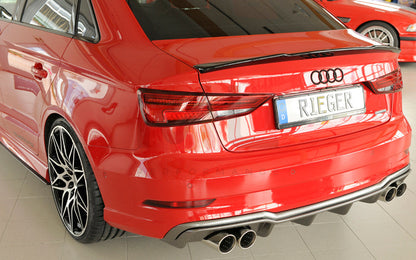 Rieger 00099616 Audi 8V A3 Rear Diffuser 6 | ML Performance UK Car Parts