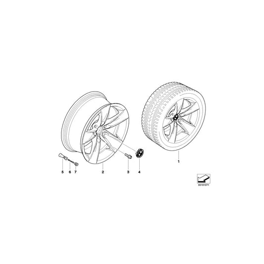 Genuine BMW 36116777761 E60 E61 Light Alloy Rim 8JX18 ET:43 (Inc. 528xi, 530xd & 525xd) | ML Performance US Car Parts