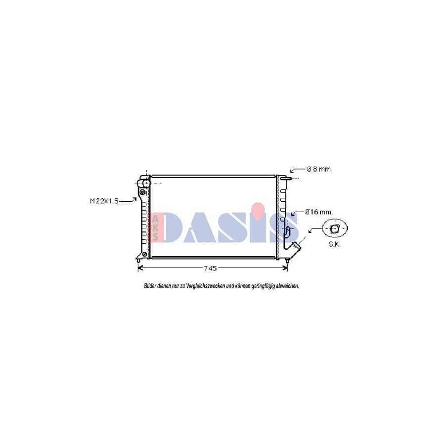 AKS Dasis 060990N Engine Radiator for Citroen Xsara