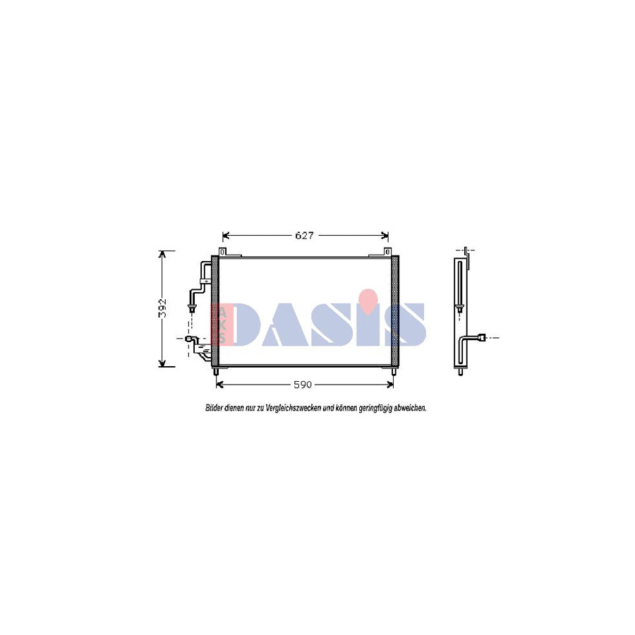 AKS Dasis 162230N Air Conditioning Condenser for Peugeot 406