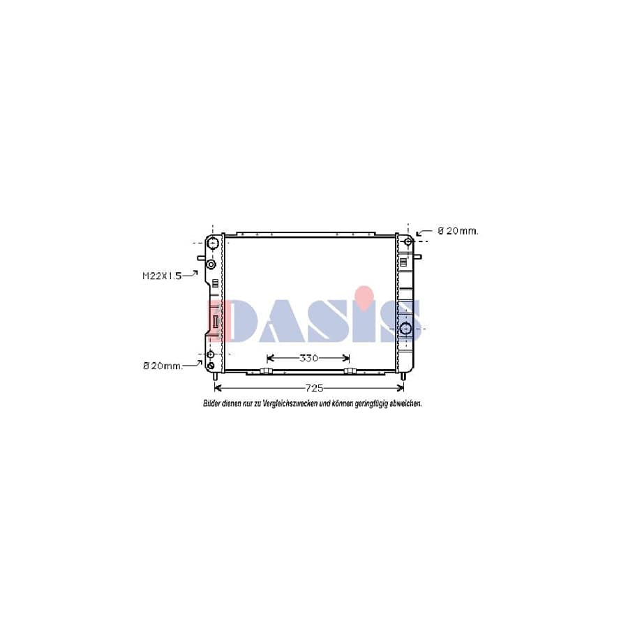 AKS Dasis 150029N Engine Radiator for Opel Omega