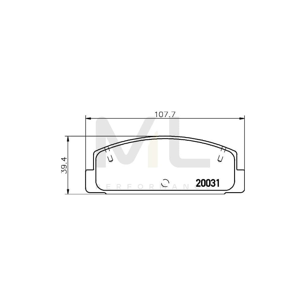 Hella 8DB 355 016-761 Brake Pad Set Not Prepared For Wear Indicator