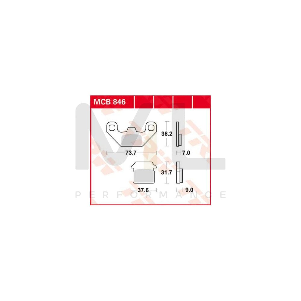 TRW Organic Allround Mcb846 Brake Pad Set | ML Performance Car Parts