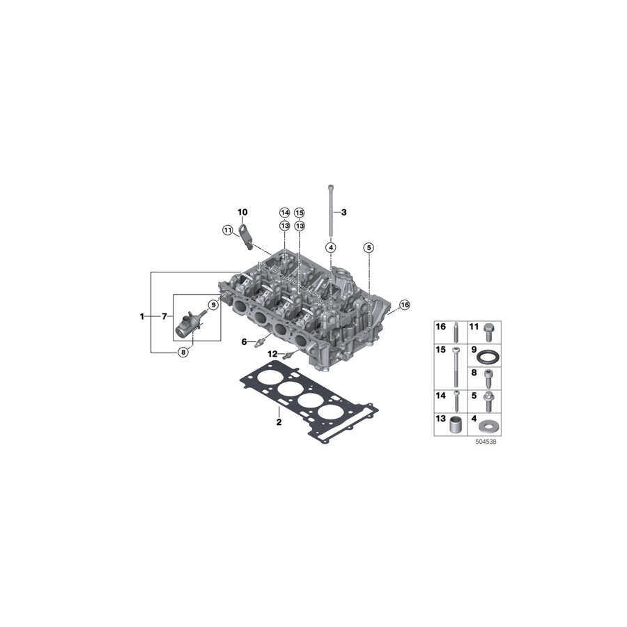 Genuine BMW 11128481576 F44 F39 F40 Cylinder Head Gasket 0,80mm (Inc. M135iX, M235iX & X2 M35iX) | ML Performance US Car Parts