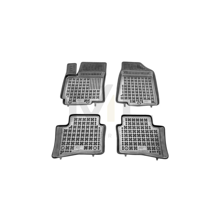 REZAW PLAST 201014 Floor mat set for KIA Rio III Hatchback (UB) Elastomer, Front and Rear, Black