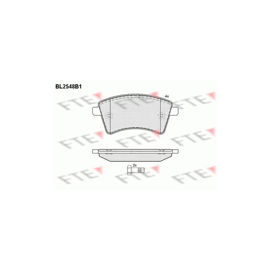 FTE Bl2548B1 Brake Pad Set Suitable for Mercedes-Benz Citan