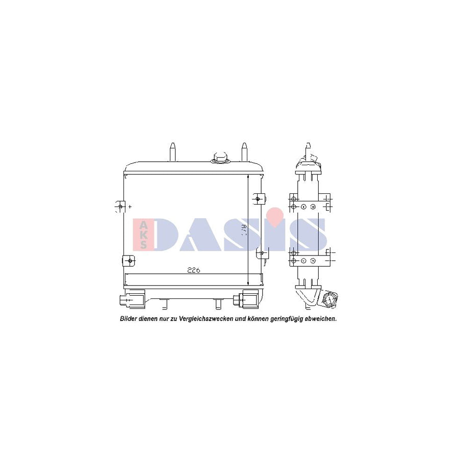 AKS Dasis 126290N Engine Oil Cooler Suitable for Mercedes-Benz E-Class