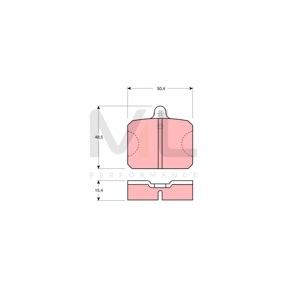 TRW Gdb300 Brake Pad Set Not Prepared For Wear Indicator | ML Performance Car Parts