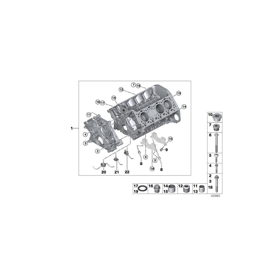 Genuine BMW 11112296652 F01 F02 Engine Block With Piston (Inc. Alpina B7LX, Alpina B7L & Alpina B7) | ML Performance US Car Parts