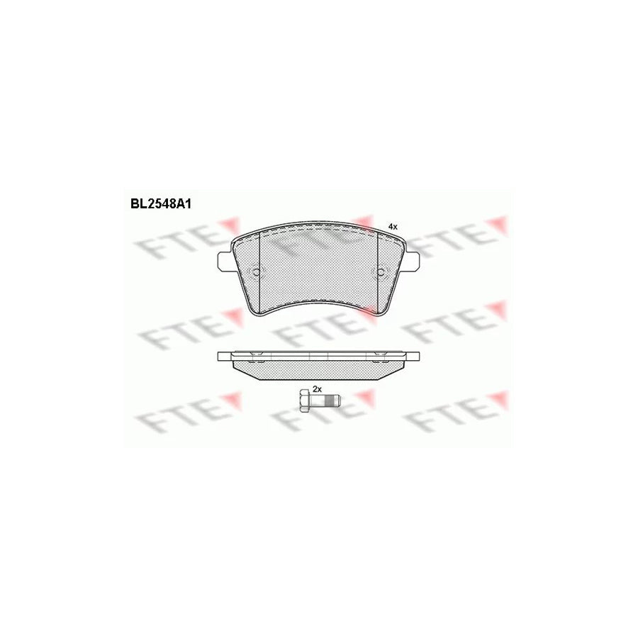 FTE Bl2548A1 Brake Pad Set for Renault Kangoo