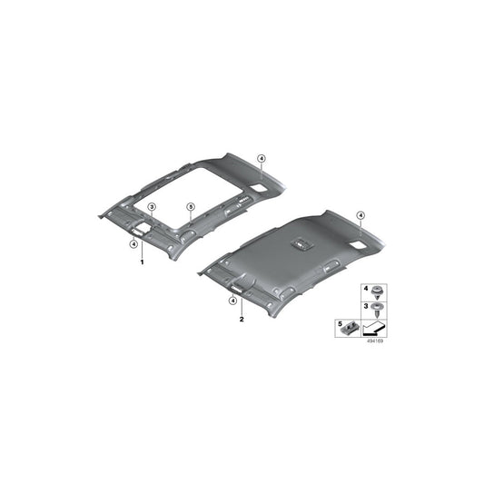Genuine BMW 51449459399 F48 F48 Headlining ANTHRAZIT (Inc. X1 28i, X1 25dX & X1 18i) | ML Performance US Car Parts
