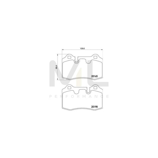 Brembo P 02 003 Brake Pad Set Directional Brake Pads, Prepared For Wear Indicator | ML Performance Car Parts