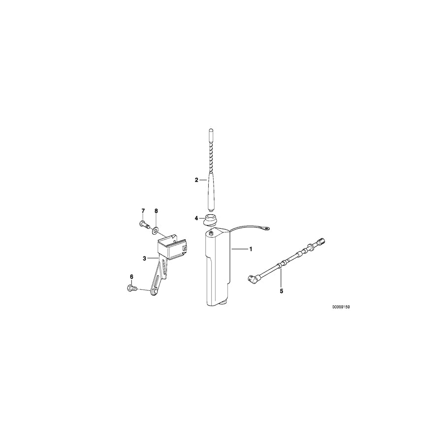 Genuine BMW 65218362369 E36 Grommet F Short Rod Antenna (Inc. 316i 1.9, 318tds & 316i 1.6) | ML Performance UK Car Parts