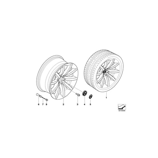 Genuine BMW 36116774705 E65 E66 Light Alloy Rim 9JX19 ET:24 (Inc. 745i, 750Li & 735i) | ML Performance US Car Parts