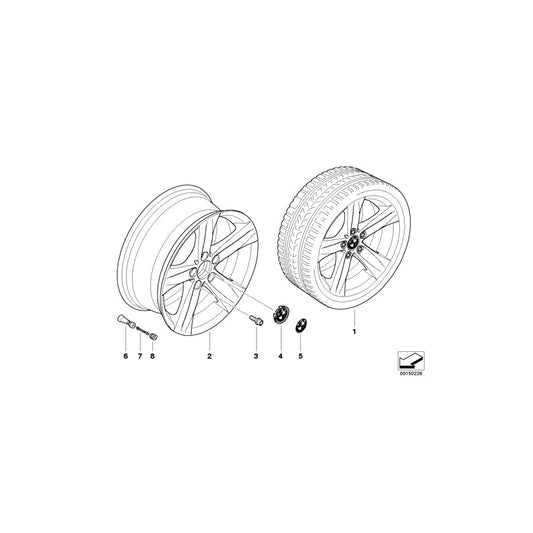 Genuine BMW 36116771161 E85 E86 Light Alloy Rim 8JX18 ET:47 (Inc. Z4) | ML Performance US Car Parts
