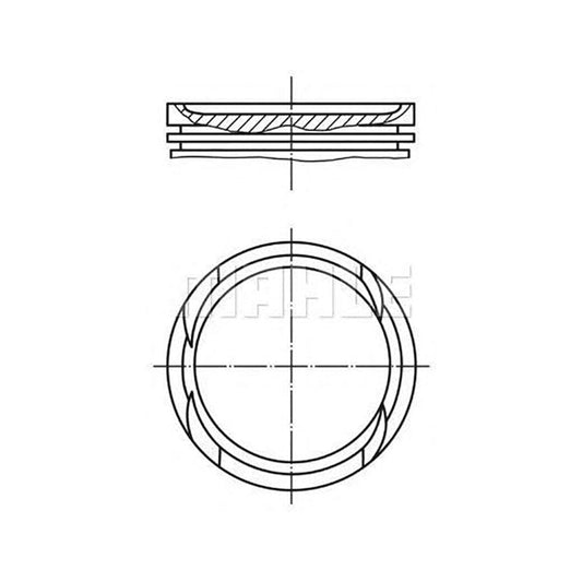 MAHLE ORIGINAL 009 82 02 Piston for FIAT Stilo Hatchback (192) 83,6 mm, with piston rings | ML Performance Car Parts