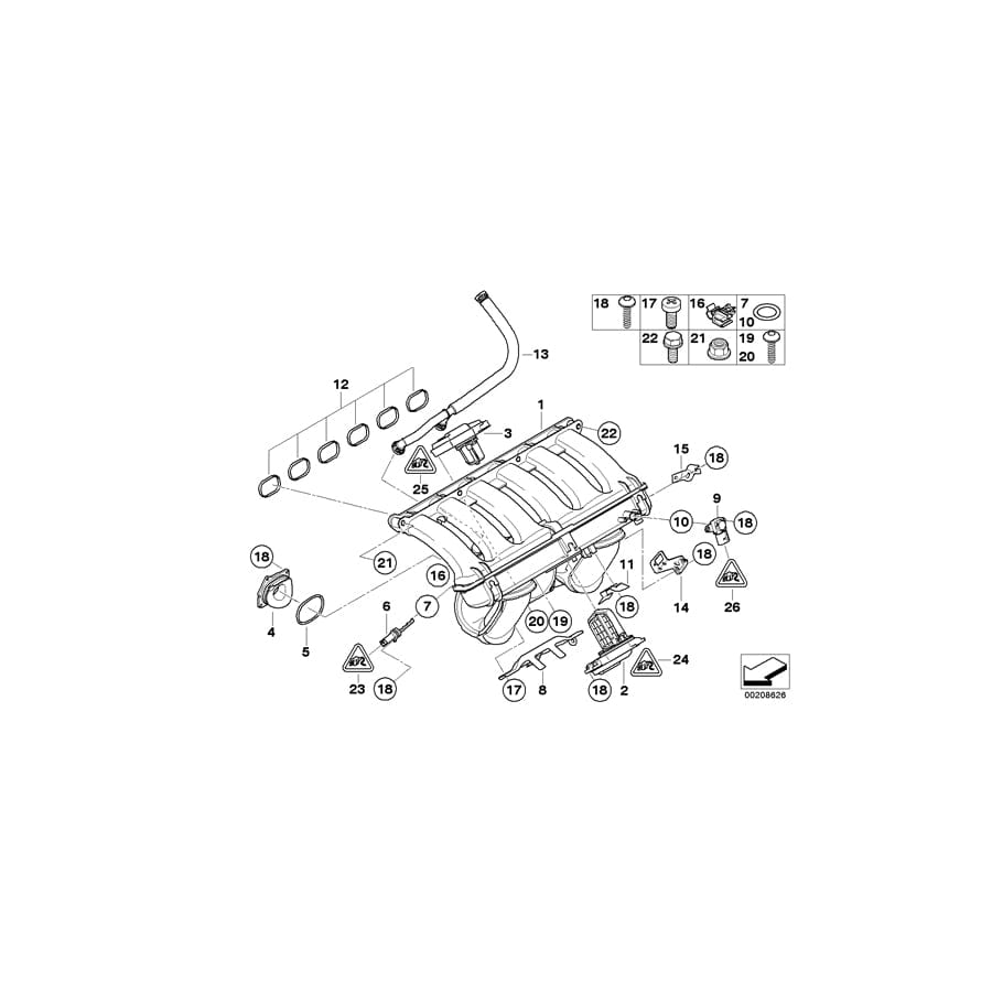 Genuine BMW 11617559690 E93 E90 E91 Pipe Clip (Inc. 330xi, 325xi & 530xi) | ML Performance UK Car Parts