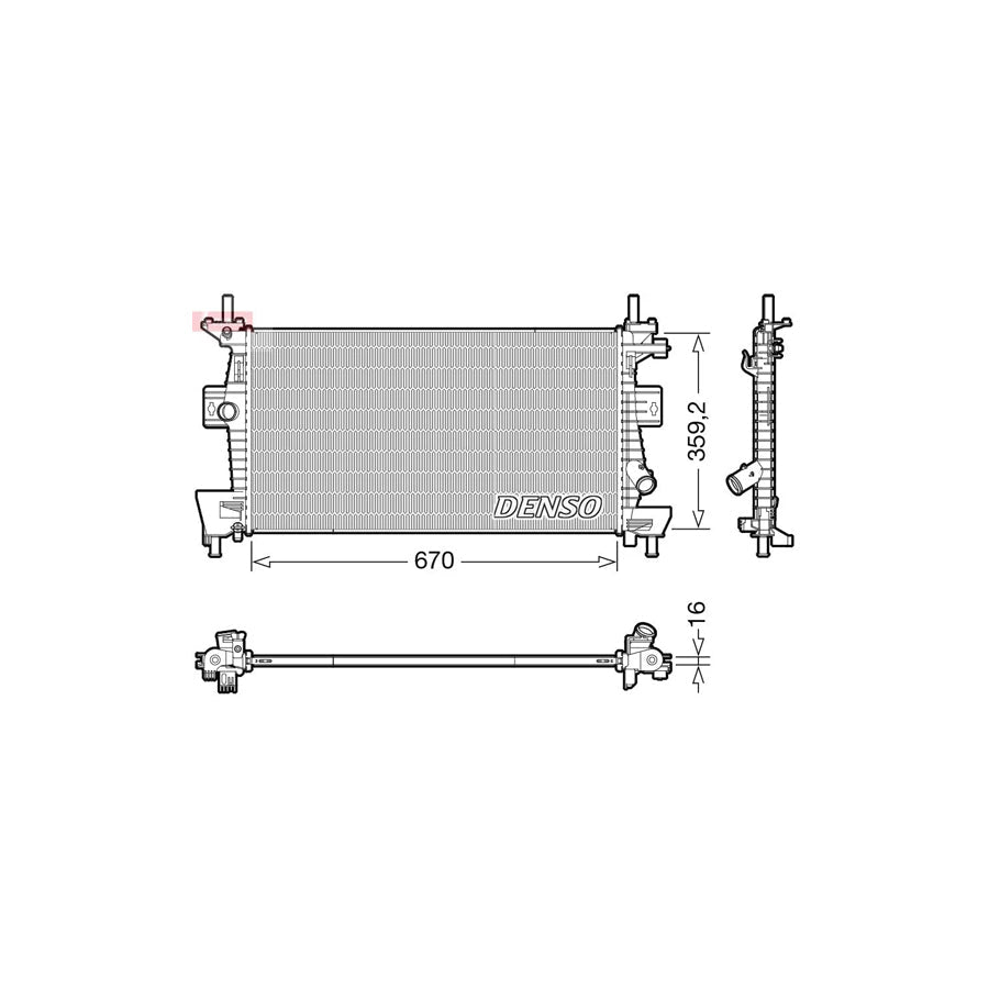 DENSO DRM10114 Engine Radiator
