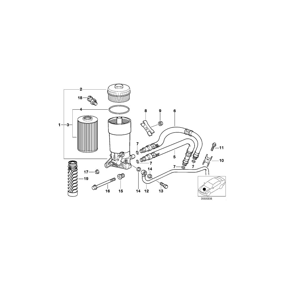 Genuine BMW 11411733963 E31 E38 E53 Guide Support (Inc. L7, 735iL & 850CSi) | ML Performance US Car Parts