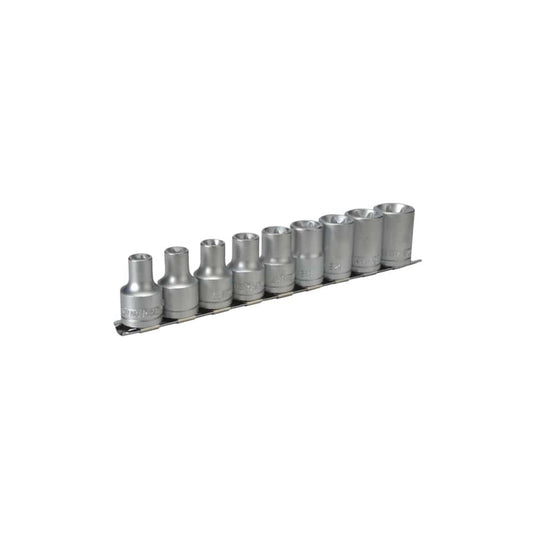 Teng TENM1210 1/2in Drive M1210 External TORX Socket Clip Rail Set, 9 Piece
