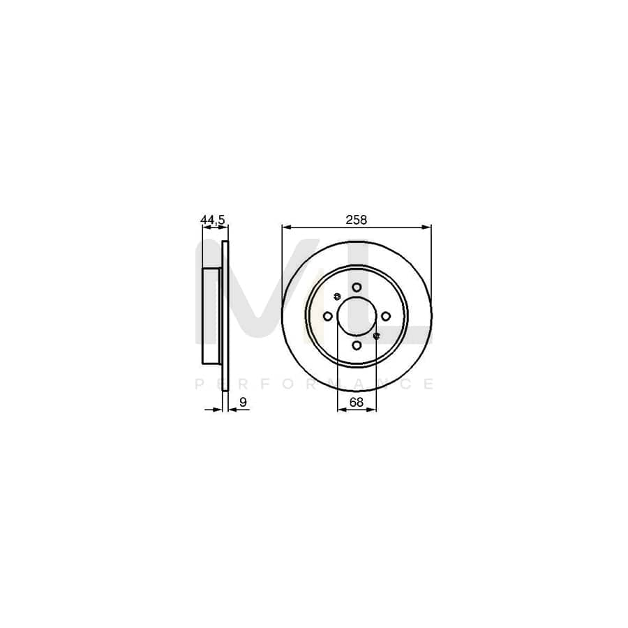 BOSCH 0 986 478 836 Brake Disc Solid, Oiled | ML Performance Car Parts