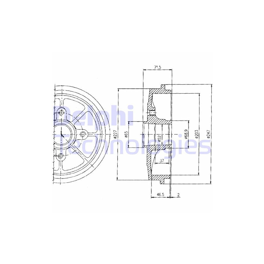 Delphi Bf392 Brake Drum