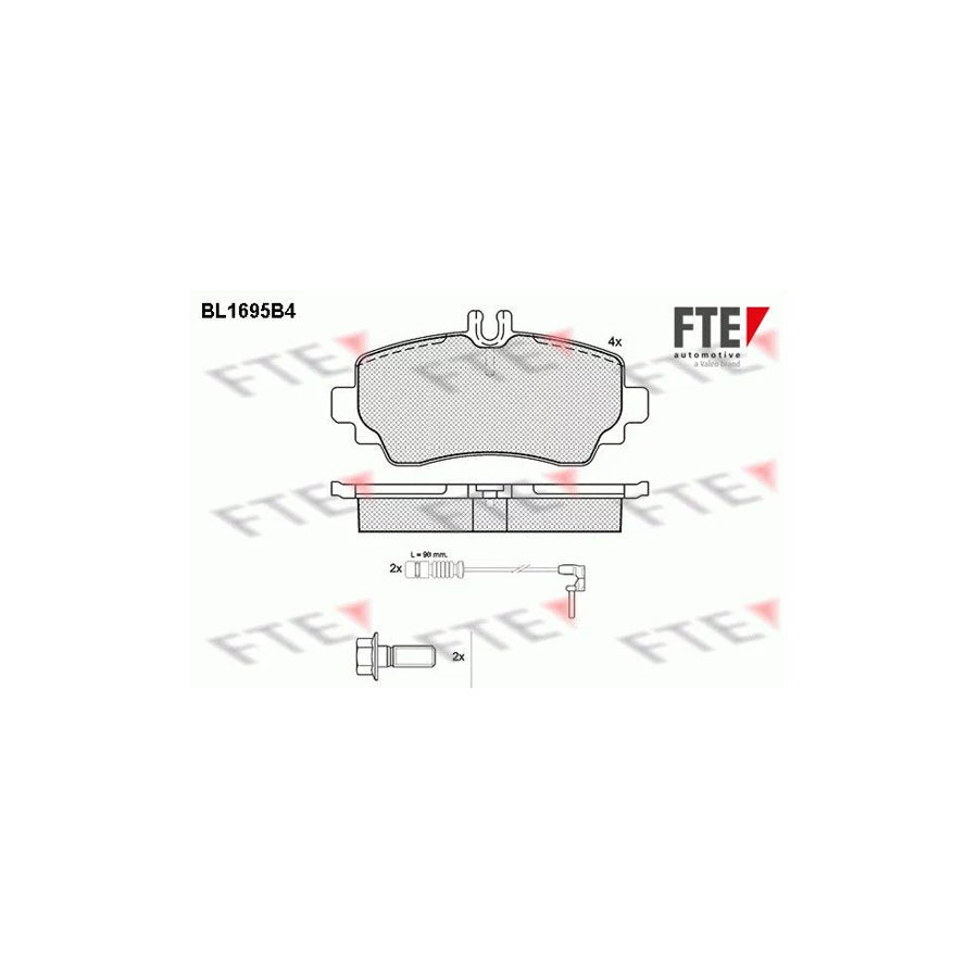 FTE Bl1695B4 Brake Pad Set Suitable for Mercedes-Benz A-Class (W168)
