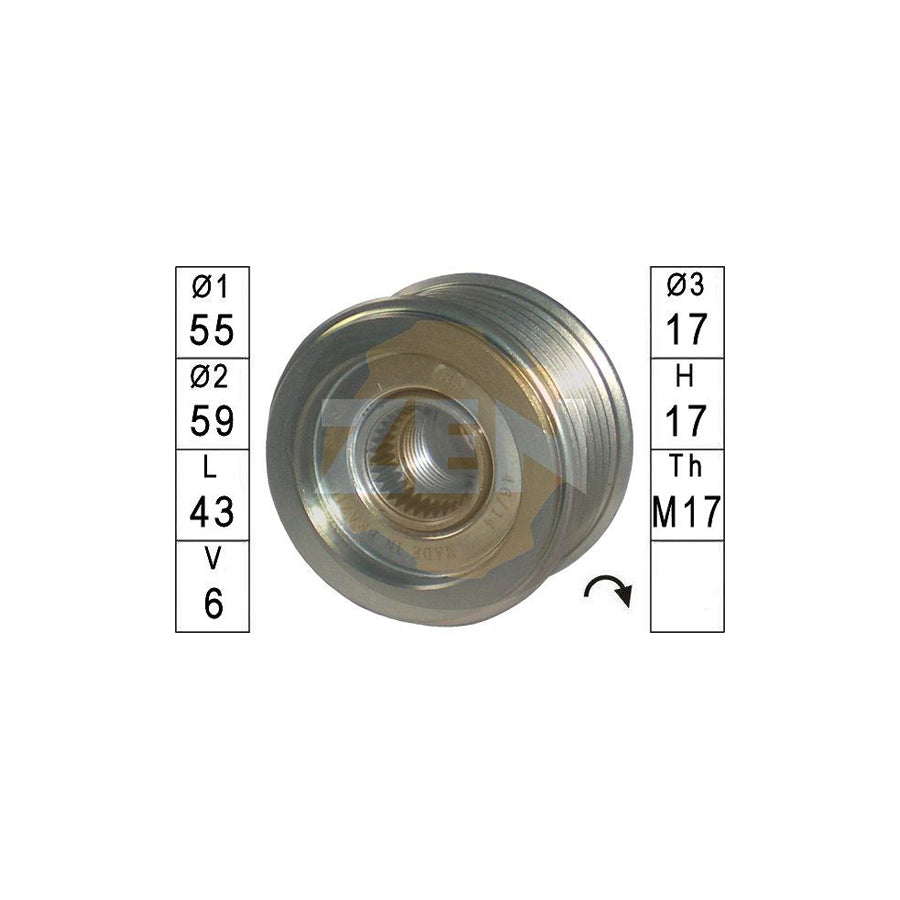 Era ZN5585 Alternator Freewheel Clutch