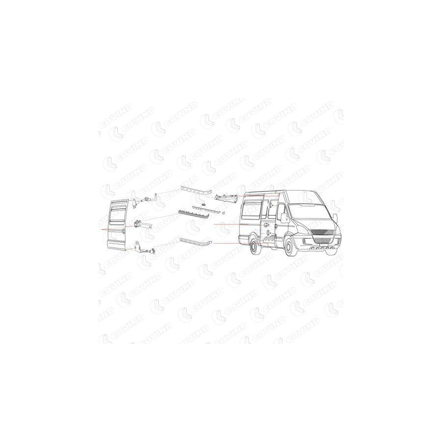 Covind C39/157 Roller Guide, Sliding Door