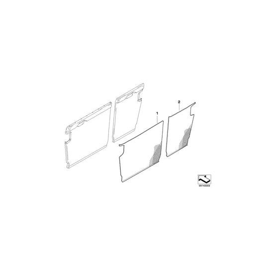 Genuine BMW 52207163501 E90 E92 Trim Backrest, Right (Inc. 330i, 320i & 320xd) | ML Performance US Car Parts