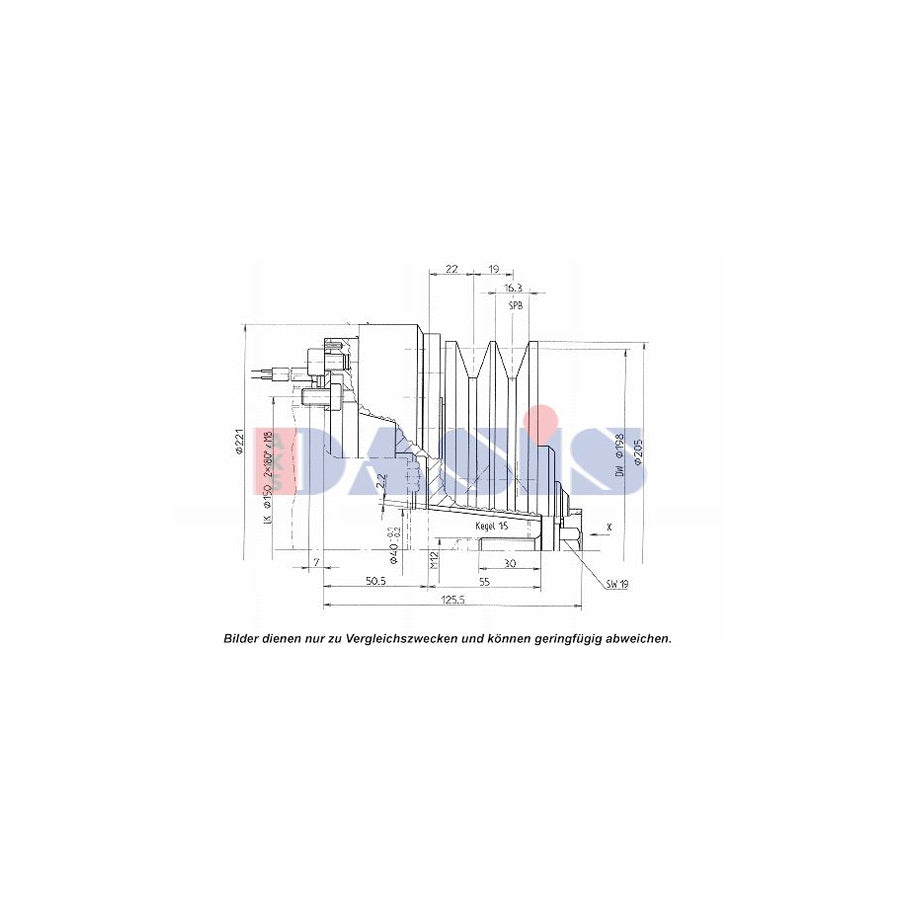 AKS Dasis 851193N AC Compressor Clutch