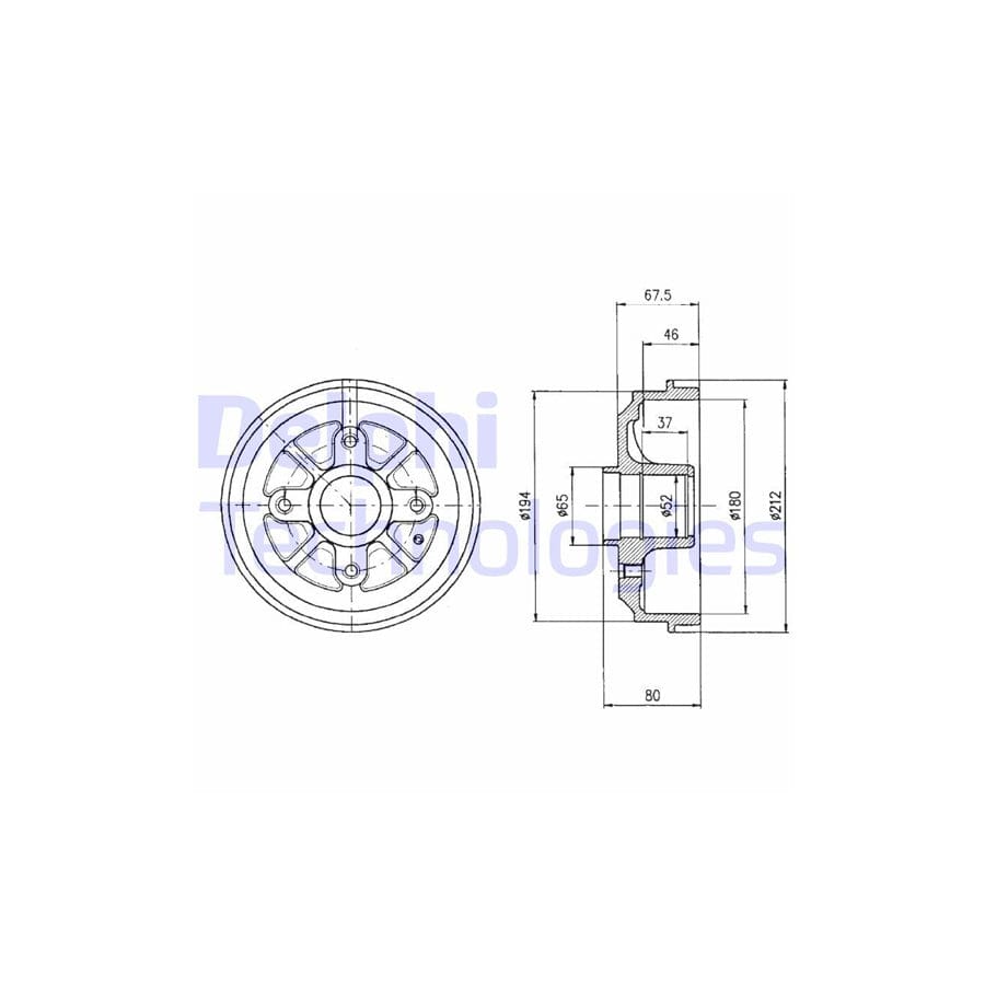 Delphi Bf324 Brake Drum