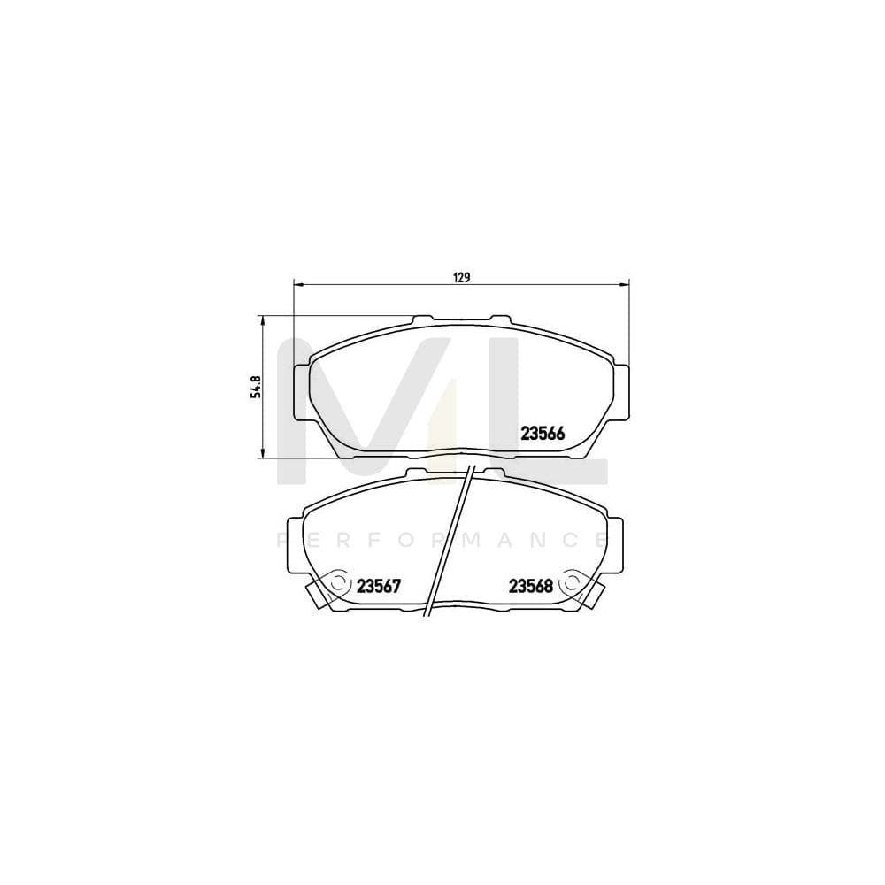 Brembo P 28 048 Brake Pad Set With Acoustic Wear Warning | ML Performance Car Parts