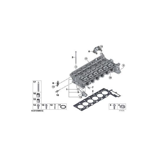 Genuine BMW 11128482779 F22 F34 G01 Cylinder Head With Valve Gear (Inc. X3 M40iX, 740Li & 740i) | ML Performance US Car Parts