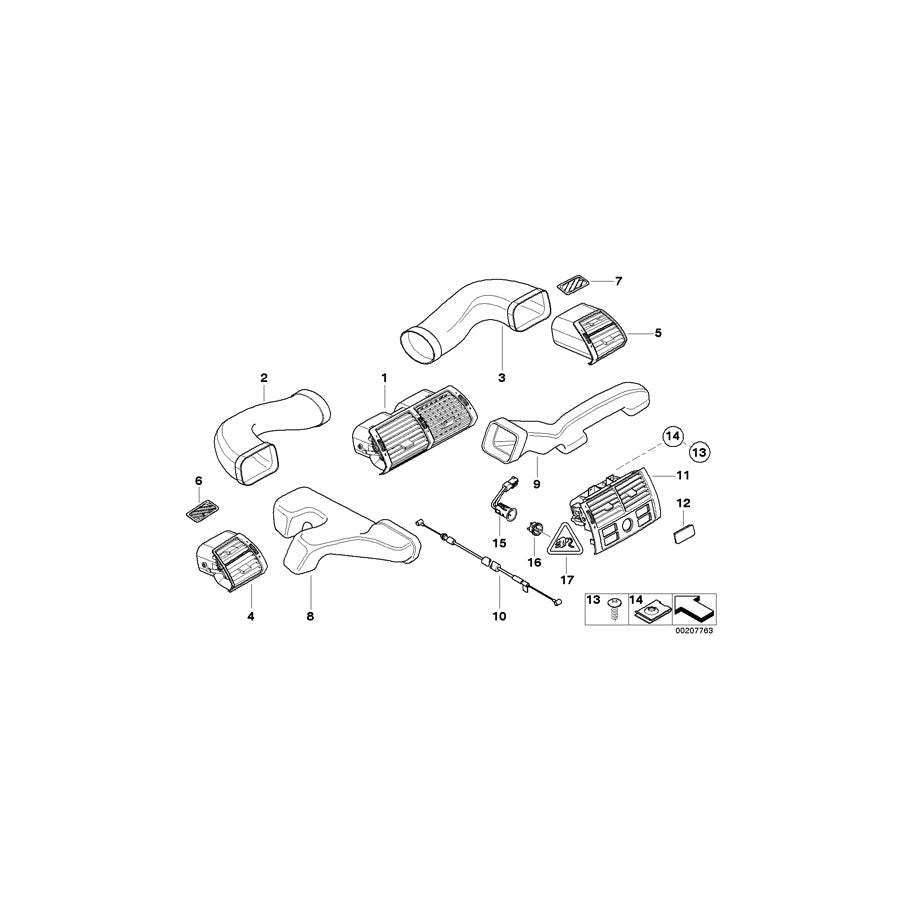 Genuine BMW 64228383990 E53 Bowden Cable Temperature Control (Inc. X5 3.0d, X5 3.0i & X5 4.4i) | ML Performance UK Car Parts