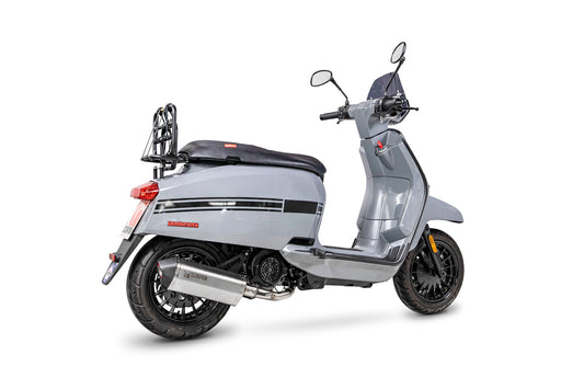 Scorpion RLA50SEO Lambretta V125 Special Serket Parallel Full System - Brushed Stainless Steel Sleeve | ML Performance US US