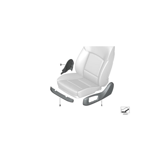 Genuine BMW 52107497987 G05 G06 Trim, Seat Outer Left ELF.WEISS (Inc. X6 30iX, X5 M50dX & X6 M50iX) | ML Performance US Car Parts