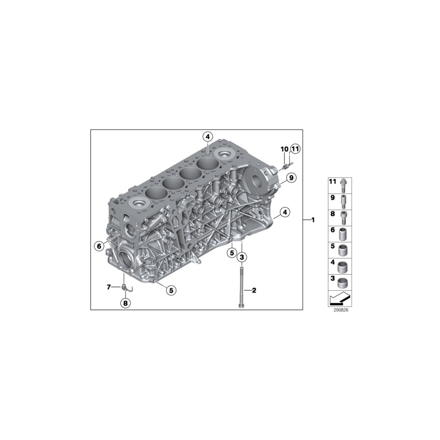 Genuine BMW 11112295067 F10 F02 E71 Engine Block With Piston (Inc. M550dX, X5 M50dX & X6 M50dX) | ML Performance US Car Parts