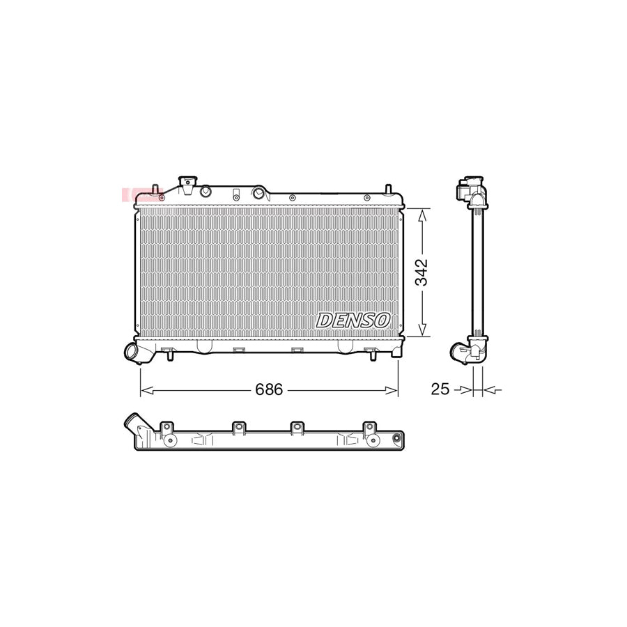 DENSO DRM36026 Engine Radiator