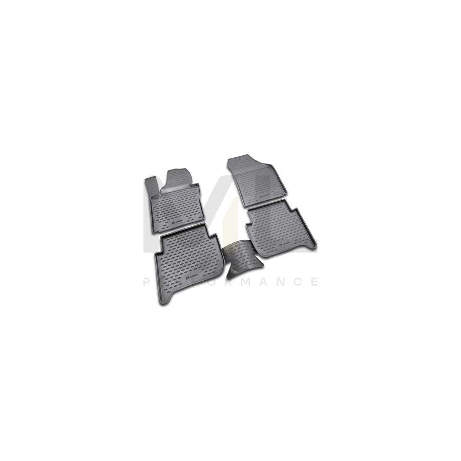 RIDEX Tailored 215A0005 Floor mat set for VW TOURAN Elastomer, Front and Rear, Quantity: 4, Black