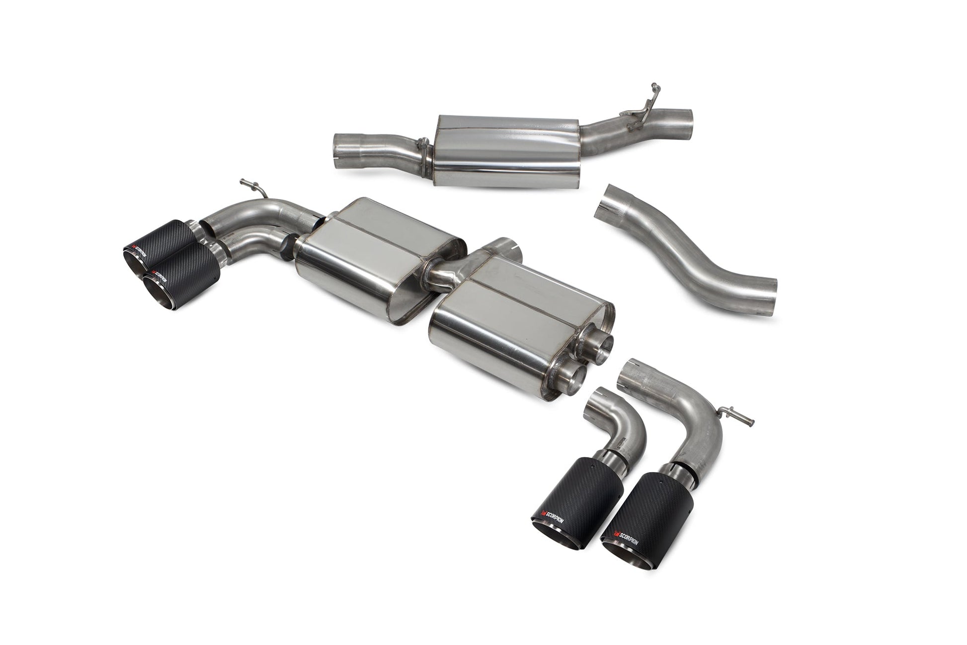 Scorpion SVW066CF VW Golf R MK8 Resonated Cat/Gpf Back System | ML Performance US US