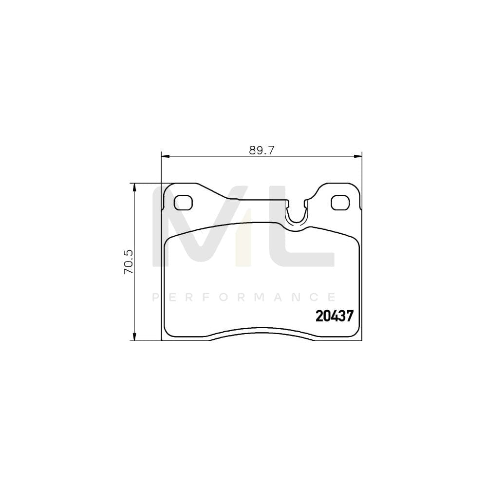 Hella 8DB 355 017-561 Brake Pad Set Prepared For Wear Indicator