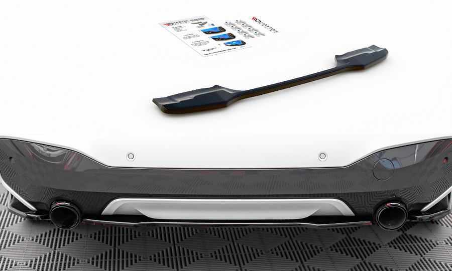 Maxton Design BM-X1-48-MPACK-RD1T Central Rear Splitter BMW X1 M-Pack F48 | ML Performance UK Car Parts