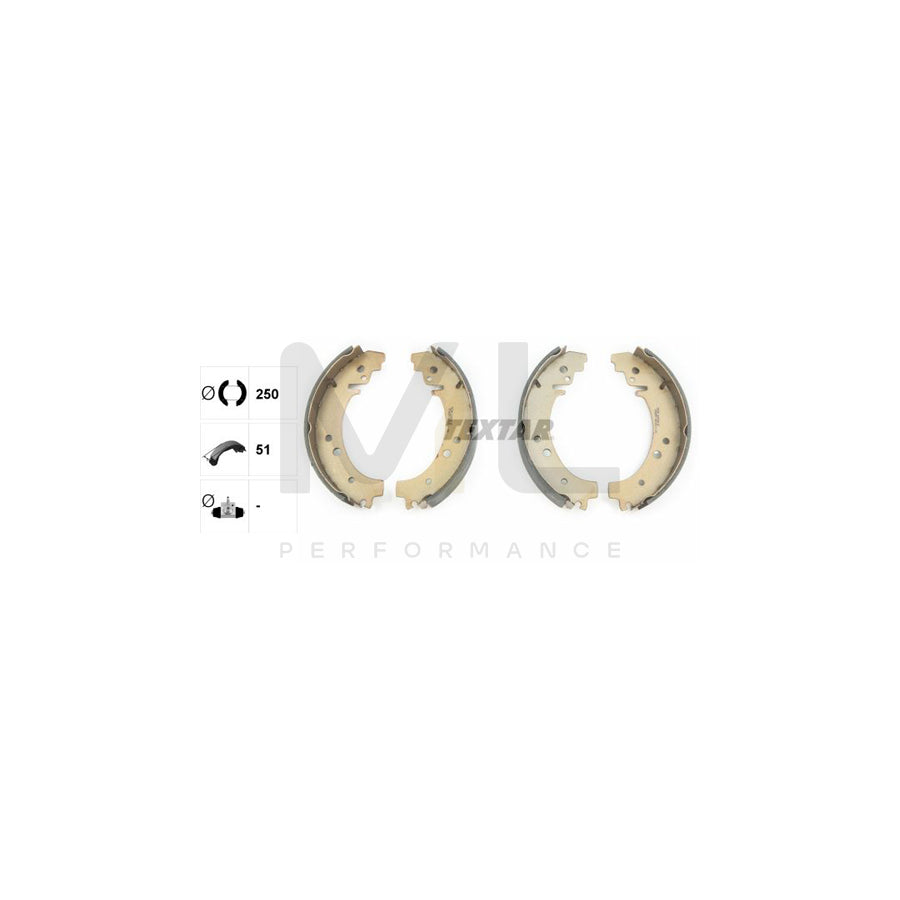 TEXTAR 91029100 Brake Shoe Set without handbrake lever | ML Performance Car Parts