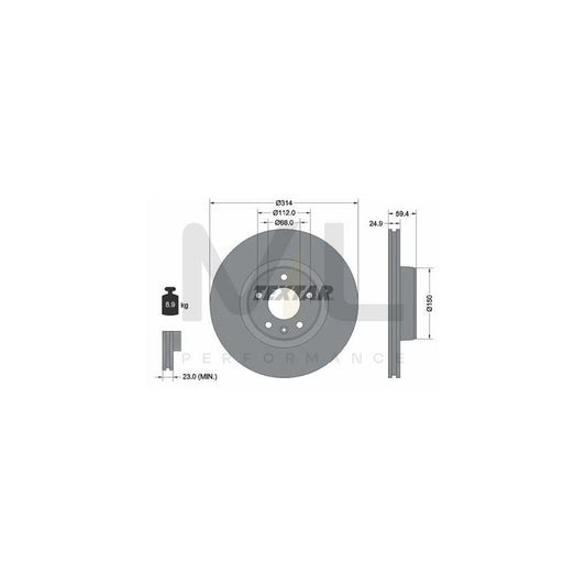 TEXTAR 92132200 Brake Disc for AUDI A6 Externally Vented, without wheel hub, without wheel studs | ML Performance Car Parts