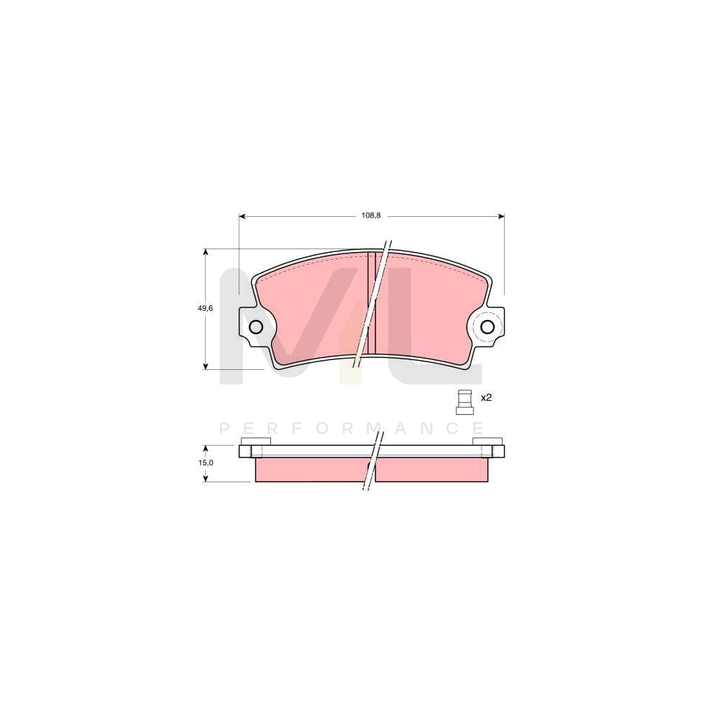 TRW Gdb147 Brake Pad Set Not Prepared For Wear Indicator | ML Performance Car Parts