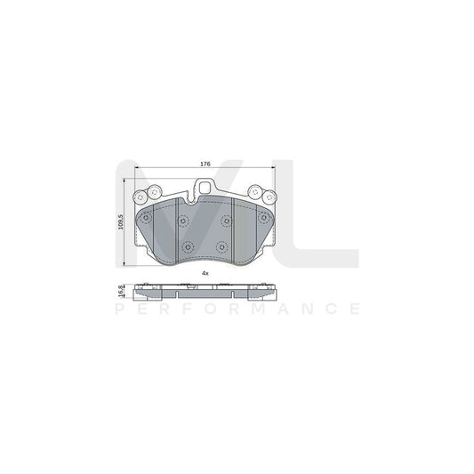 Bosch 0986424073 Brake Pad Set For Porsche Cayenne (9Pa) BP2346 | ML Performance Car Parts