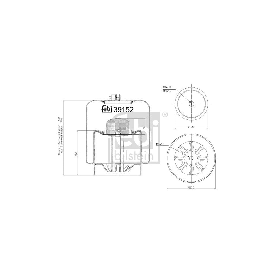 Febi Bilstein 39152 Boot, Air Suspension