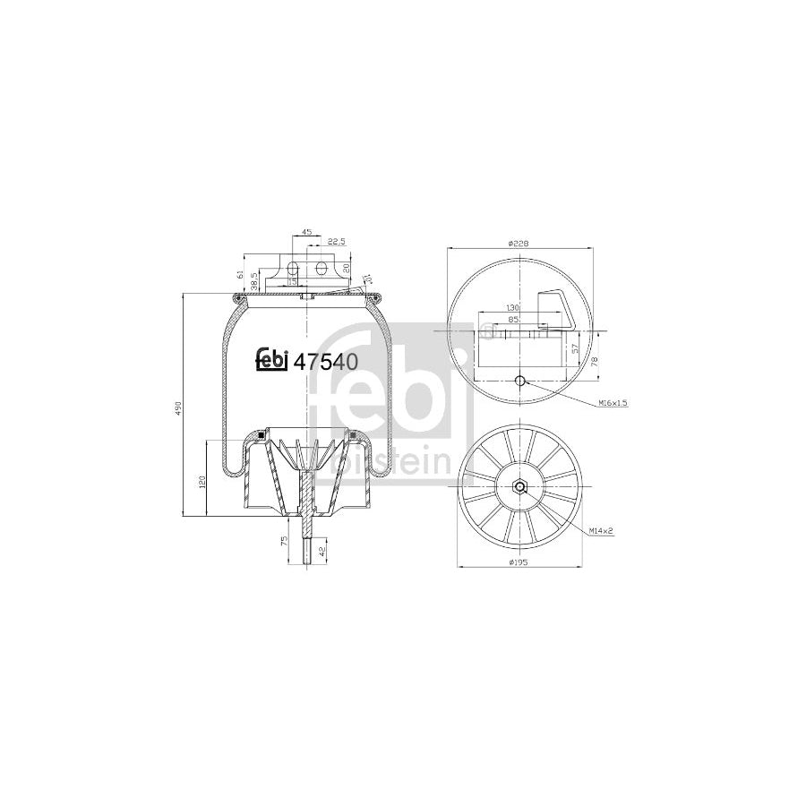 Febi Bilstein 47540 Boot, Air Suspension